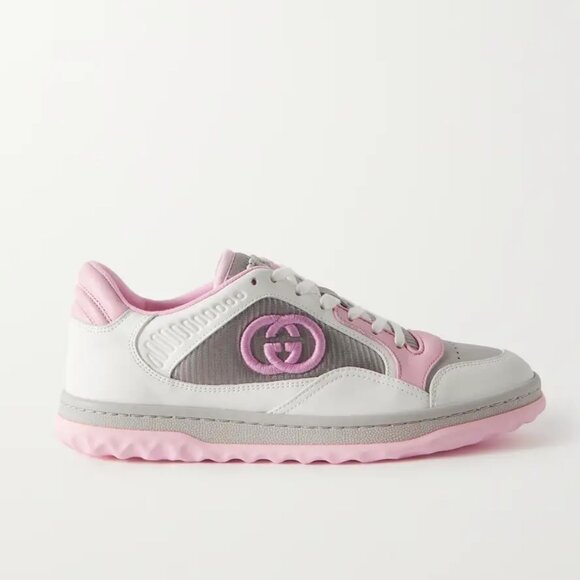 Gucci Mac80 Interlocking GG Logo Colorblock Leather Mesh Sneakers Shoes - Picture 1 of 15